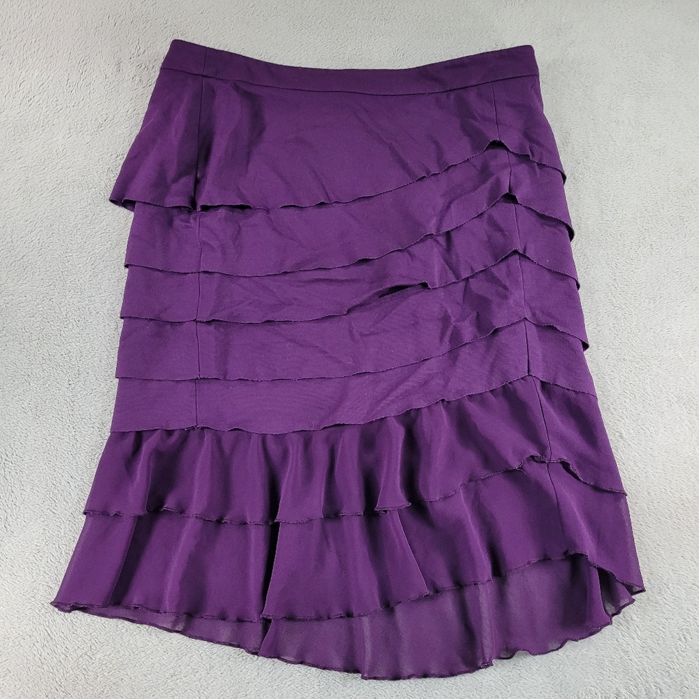 Patrizia Luca Elegant Purple Layered Skirt Y2k Vintage